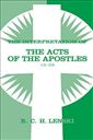 The Interpretation of the Acts of the Apostles 15-28