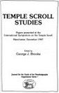Temple Scroll Studies: Papers Presented at the International Sumposium on the Temple Scroll