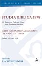 Studia Biblica 1978. III Papers on Paul and Other New Testament Authors