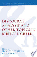Discourse Analysis and Other Topics in Biblical Greek